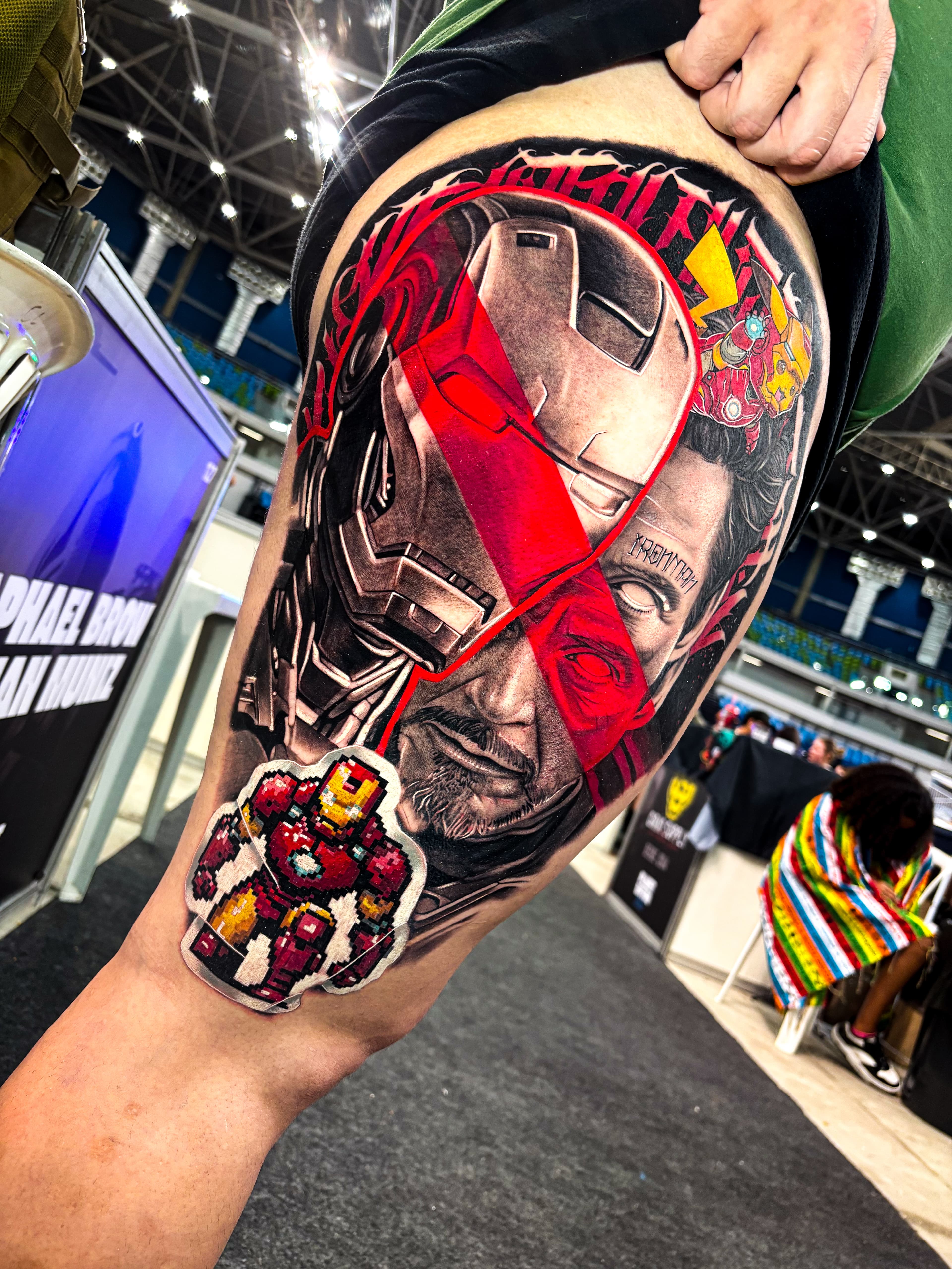 Homem de ferro em Artfusion, premiada em segundo lugar na planet tattoo